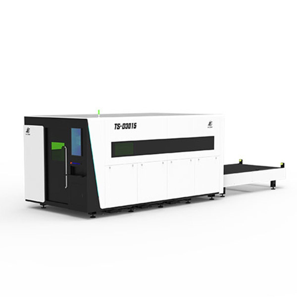TS-D çift tablalı tam kabin orta güç fiber lazer